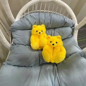 Custom Corduroy Plush for <strong>Women</strong> Indoor Soft Faux Fur Cute Warm Winter Cartoon <strong>S</strong> Es Teddy Bear <strong>slippers</strong> - Product Image 3