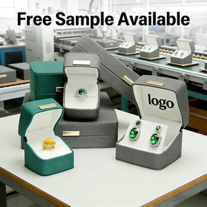 Custom Modern Luxury Jewelry <b>Ring</b> <b>Box</b> with Pu Leather Hot Stamping Logo Buckle Closure Rectangular Shape-Customizable Packaging - Product Image 2