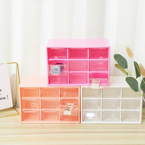 <strong>Mini</strong> Plastic Desk Craft Organizer Storage with Removable 9 <strong>Drawers</strong> for DIY Crafts and Jewelry - Product Image 1