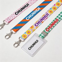 CH Wholesale Sublimation Printing Polyester Lanyards With Logo Custom Certification Keychain OEM ODM ECO Promotion Event Gifts