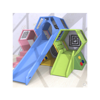 Parque Infantil Original de Fábrica Hanlin para Niños, Componentes Ecológicos de Acero, Madera y Plástico, Color Personalizado, Uso Interior/Exterior