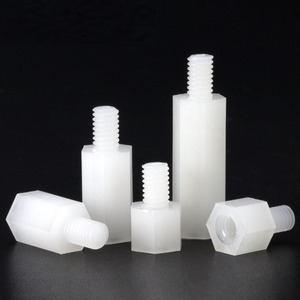 Trắng đen cách điện nhựa <span class=keywords><strong>standoffs</strong></span> cho PCB Bo mạch chủ Support-M2-M4 Đầu duy nhất Nylon Lục giác cách ly cột ốc vít - Product Image 1