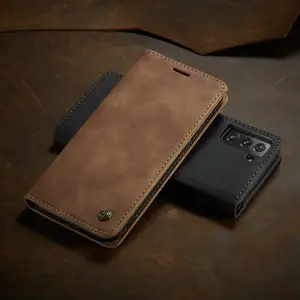 CaseMe Top Seller untuk Samsung Galaxy S21 Cover Smart Phone Folio Kulit Lipat Case untuk Samsung Note 20 A42 a52 A72 Cover