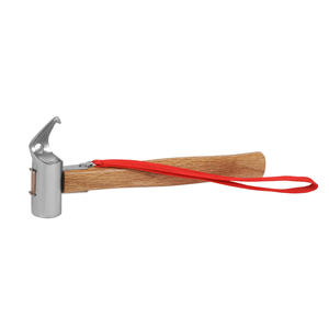 Marteau multifonctionnel d'extérieur avec manche en bois et tête en fer, outil de sécurité durable pour tente de camping et auvent, 30 cm - Product Image 5