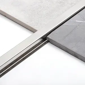 Trimming Aluminium Misumi U10 Custom 6mm Silver Wall Floor Plywood Aluminum Stainless Steel U-Shaped Dividing Strip Cover Edge Trim