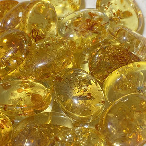 Ambra all'ingrosso gemme naturali curative quarzo ovali in pietra di cristallo pietra preziosa Cabochon lavoro artigianale gioielli ad anello - Product Image 5