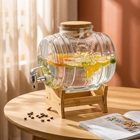 2026 QIAN HU Ensemble de carafes à eau en verre borosilicaté de haute qualité, classiques, épaissies, soufflées à la main, grande capacité, pour jus, vin, bière et boissons gazeuses, 5.5L