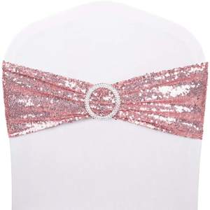 كرسي حفلات زفاف فاخر باللون الأحمر لامع مزين بالترتر بسعر خاص بسعر الجملة - Product Image 3