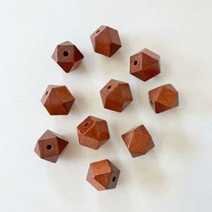 Cuentas Geométricas de Madera de 16 mm, Cuentas de Madera en Forma de Polígono, Cuentas Hexagonales de Madera para Guirnaldas - Product Image 3