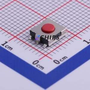 DTSGZML-61R-V-T/R Tactile Switch SMD-4P,6.2x6.2mm Switch Single Pole Single Throw Round Button Vertical Mount 6.2mm - Product Image 1