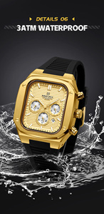 Montre-bracelet à quartz de luxe pour homme Naviforce 8037 en stock, 1 pièce, logo personnalisé, 50 pièces, fabricant d'usine OEM ODM, cadran de luxe - Product Image 3