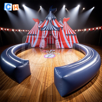 Tente d'arche gonflable sur le thème du cirque CH Tente gonflable d'entrée extérieure de tunnel d'arche publicitaire gonflable personnalisée