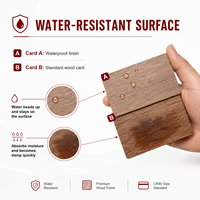 Carte de visite NFC en bois gravée sur mesure avec code QR, carte de membre pour usage hôtelier, mini-étiquette en bambou certifié FSC et bois de cerisier