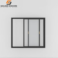 Ventanas Corredizas de Doble Acristalamiento con Marco de Aluminio Negro de Alto Impacto y Diseño Moderno GS para Villas
