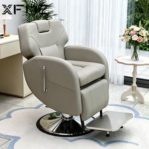XFMC Foshan Factory Direct Barber Shop Chaise de <span class=keywords><strong>coiffure</strong></span> pivotante inclinable Chaise de barbier rétro hydraulique Heavy Duty - Product Image 2