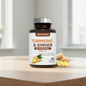 OEM/ODM Kurkuma Gember Curcumine Capsules voor Volwassenen - Immuunondersteuning Verbeterde Botdichtheid Hart- en Hersenfunctie Kruidensupplementen - Product Image 4
