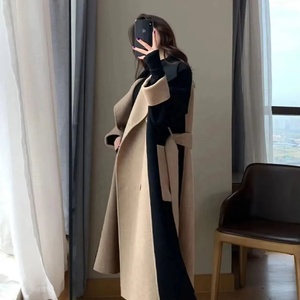 Trench-Coat Long en Laine Croisé avec Ceinture, Grande Taille, Coupe Ample pour <span class=keywords><strong>Femme</strong></span> - Product Image 3
