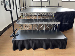 שלבים ניידים אירוע פנימי או חיצוני עם חצאית צעדים ורכבת משמר - Product Image 6