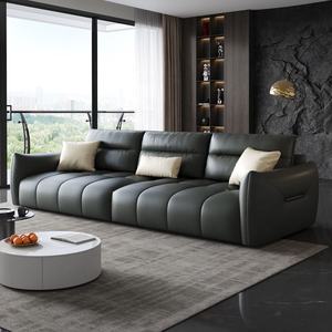 Italiano sala de estar individual pequeño apartamento gato rasguño piel fila recta <span class=keywords><strong>tres</strong></span> o cuatro personas sofá familiar barato - Product Image 4