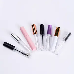 Luxury 3ml 5ml 10ml Custom Private Label Pink Lip Gloss Tubes With Brush Applicator