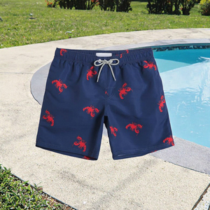 <b>Mens</b> Mid Swim <b>Trunks</b> Quick Dry Windproof Mesh Lining Pockets Comfortable Breathable Casual 100% Cotton Drawstring Closure OEM - Product Image 3