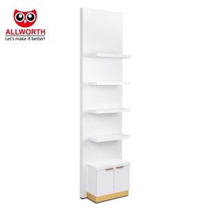 <span class=keywords><strong>2</strong></span>つの広々としたインテリアキャビネットとLEDライト付き十分なカウンタートップスペースを備えたモダンで豪華なサロン小売ディスプレイ棚 - Product Image 1