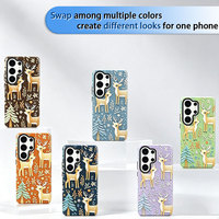 Funda Protectora para Teléfono con Diseño de Ciervo Forestal, Resistente al Desgaste, de PC+TPU, a Prueba de Golpes, para Galaxy Tab S9, con Botones Estables y Recortes Transparentes para el Altavoz