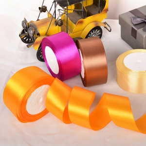 Wholesale Ribbons Eternal Flowers <b>Cake</b> Gift <b>Box</b> Decor Double Sided Satin Ribbon Custom Logo Size Colorful Satin Ribbons - Product Image 1