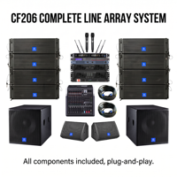 CHORDIO CF206, système de sonorisation professionnel Elite à double haut-parleur de 6 pouces, enceintes de scène Line Array pour les grands banquets et les événements théâtraux