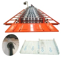 YX65-300/600 rouleau de feuille de toit de couture debout droite et conique formant la machine pour le bâtiment de toiture de gare