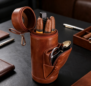 Estuche de Cuero para Cigarros, Venta Directa de Fábrica, Estuche de Viaje para Cigarros, Estuche para Transportar Cigarros, para Proteger y Transportar Cigarros Durante Viajes - Product Image 1