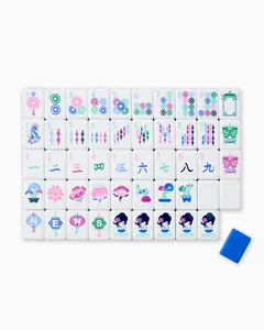 Juego de Fichas de Mahjong de Acrílico, Estilo Americano Azul, 4 Capas, Lujoso, Ecológico, Fichas de Acrílico, Juego de Azar Portátil para Fiestas - Product Image 2
