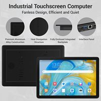 Computadora LCD Todo en Uno con Pantalla Táctil de 10.1 Pulgadas Sin Ventilador, RK3399 de 12 Núcleos, Panel PC Industrial Resistente, Android 12, 4 GB de RAM, 64 GB de ROM, 1280*800