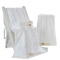 Alta calidad de lujo de calidad, habitación de invitados de hotel personalizado blanco 100% algodón piscina mano cara baño Hotel juego de toallas/