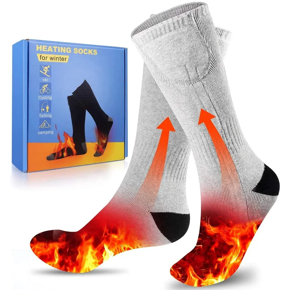 Thick Winter Outdoor Ski Rechargeable Battery Unisex Electric Socks Battery Thermal Self Heated Socks