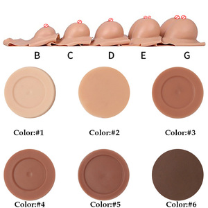 Il <span class=keywords><strong>seno</strong></span> finto in Silicone aggiornato forma tette indossabili realistiche senza schienale per il travestimento da uomo a <span class=keywords><strong>donna</strong></span> Transgender Cosplayer - Product Image 5