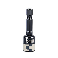 Douille magnétique industrielle de 8 mm pour visseuse à chocs, embout hexagonal de 1/4 pouce en acier avec système de verrouillage à bille