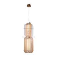 Lampu Gantung LED Mewah Modern Nordik, Kaca Persegi, Panjang, dengan Ketinggian yang Dapat Disesuaikan untuk Ruang Tamu