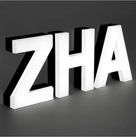 Enseigne LED 3D rétroéclairée extérieure personnalisée, lettres en acrylique et métal, panneau lumineux pour entreprise, nom de magasin, marque, réception