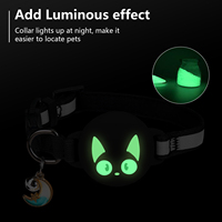 Collier pour chat en nylon imperméable réglable, nouveau design, porte-AirTag durable avec clochette pour chaton et chat adulte