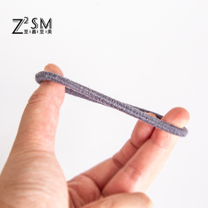 Élastiques à cheveux en coton Z2SM gris, haute élasticité, usage quotidien, procédé de tissage - Product Image 3