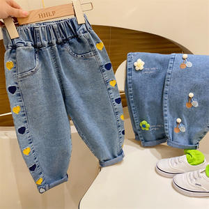 Nuevos Jeans Harem de Moda Coreana Primavera y Otoño 2025 para Niñas Pequeñas y Niños, Pantalones Casuales Sueltos de Tela de Mezclilla - Product Image 2