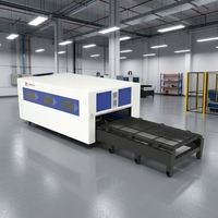 Machine de découpe laser à fibre CNC 5 axes Linghan Laser 3015 avec table d'échange automatique BMP, haute productivité pour tôles métalliques
