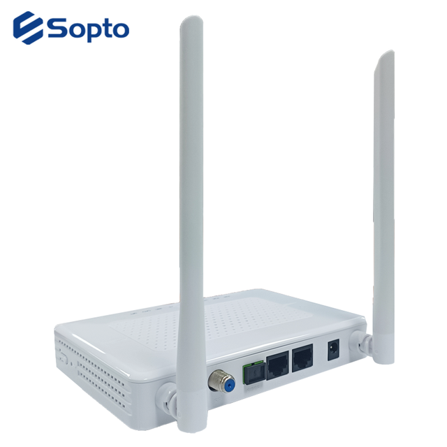 Sopto CATV XPON ONU Modem 1GE 1FE 1 CATV Port Single Band WIFI 2.4GHz with AGC Support OEM ODM GEPON ONU ONT