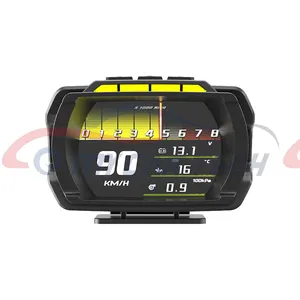 A580 xe HUD hiển thị OBD thông minh đo nhiệt độ nước Màn hình Bảng điều khiển lái xe