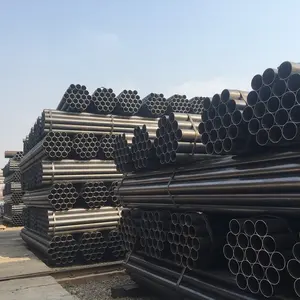 High Quality ASTM A53 GR.B Q235 ERW Carbon Welded Steel Pipe Mill Tube 24 Price