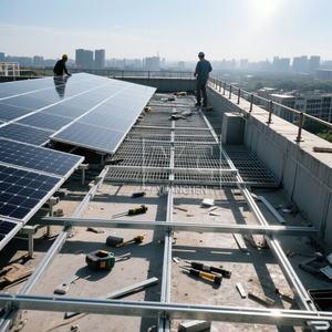 Uso al aire libre Rejilla de acero galvanizado Marco Cubierta Techo para la venta Rejilla de metal Acero para instalación fotovoltaica - Product Image 1