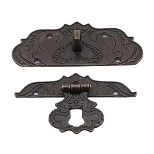 5 Cái Chốt Cửa Tủ Hộp Bằng Đồng + Khóa Cổ Trung Quốc Phụ Kiện Nội Thất Đồ Kim Khí Trung Quốc Cổ Điển - Product Image 2