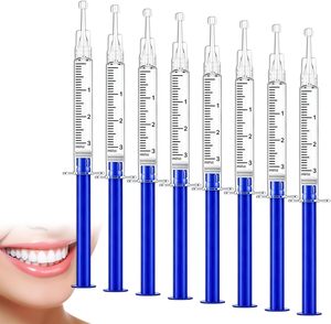 Kit de blanchiment des dents en gel, 8 recharges, seringues de gel blanchissant pour éliminer les taches, portable, adapté aux voyages, pour un sourire éclatant - Product Image 1