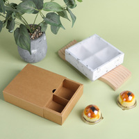 Boîte à Desserts avec 4 Compartiments, Emballage pour Cupcakes, Boîtes à Pâtisserie en Gros, Boîte Cadeau pour Bonbons, Boîte à Gâteaux de Lune, Boîte à Biscuits, Boîte à Produits de Boulangerie